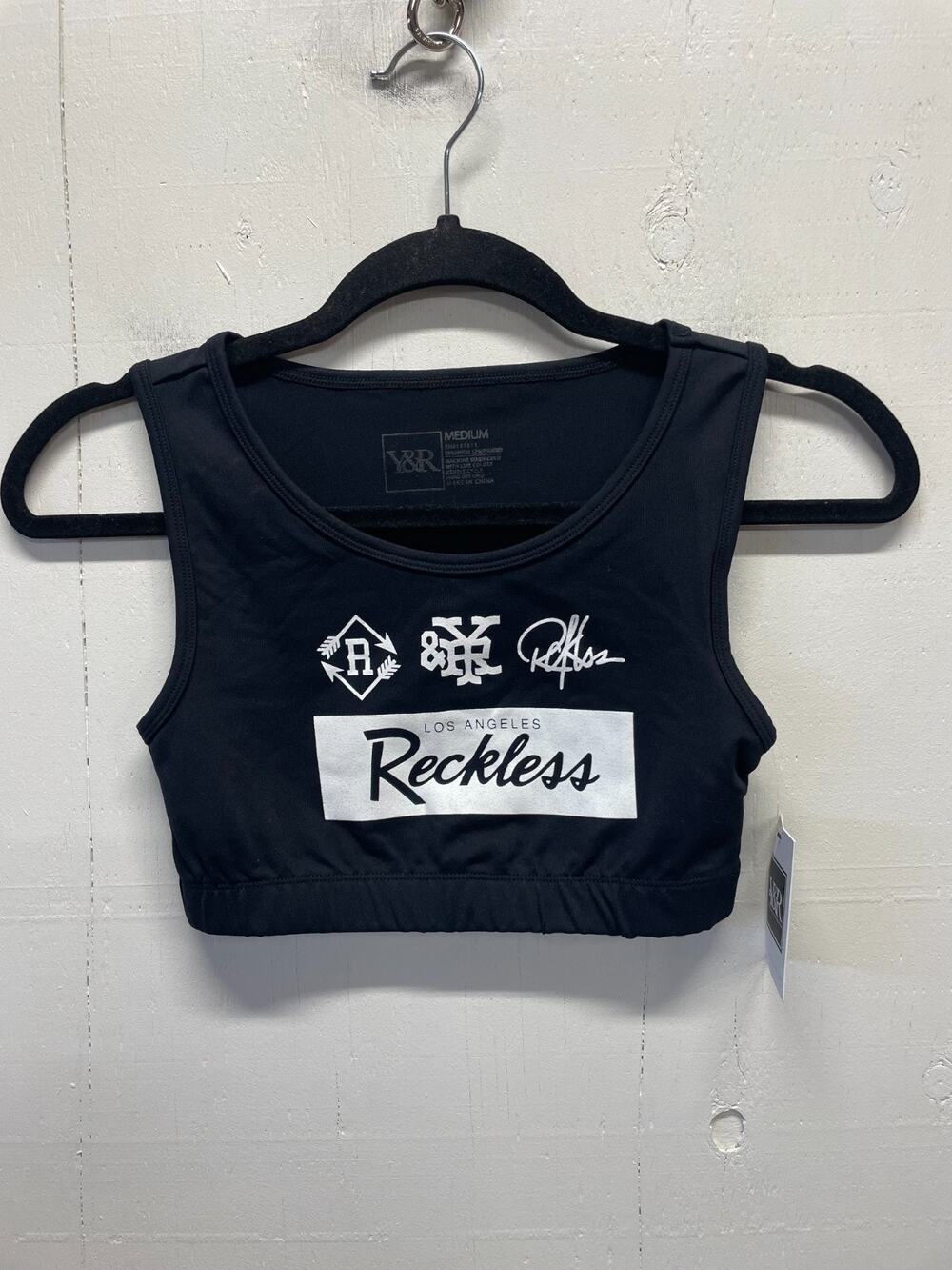 Young & Reckless Women's Sport Bra Size Medium New With Tags Y&R Streetwear